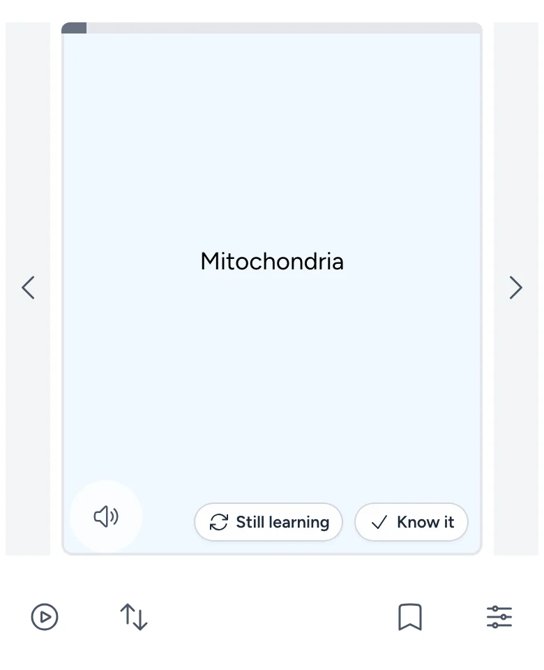 A card on a phone
